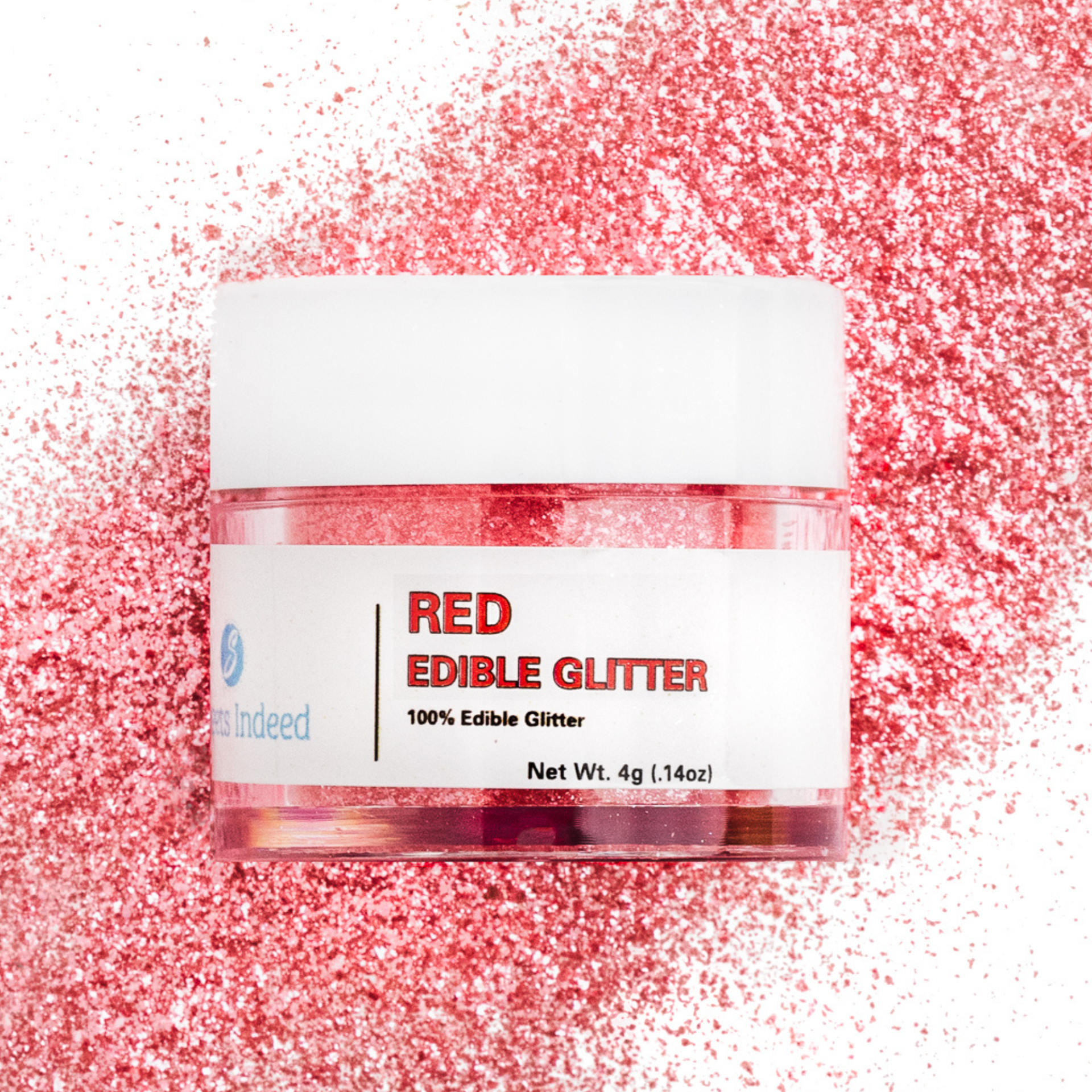Red Edible Glitter 4 oz