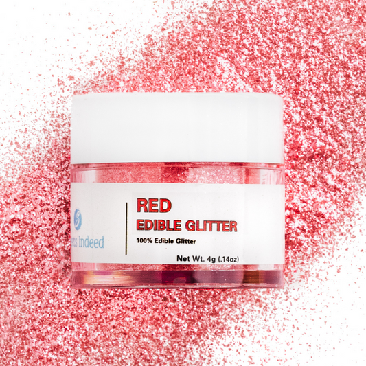 Red Edible Glitter 4g