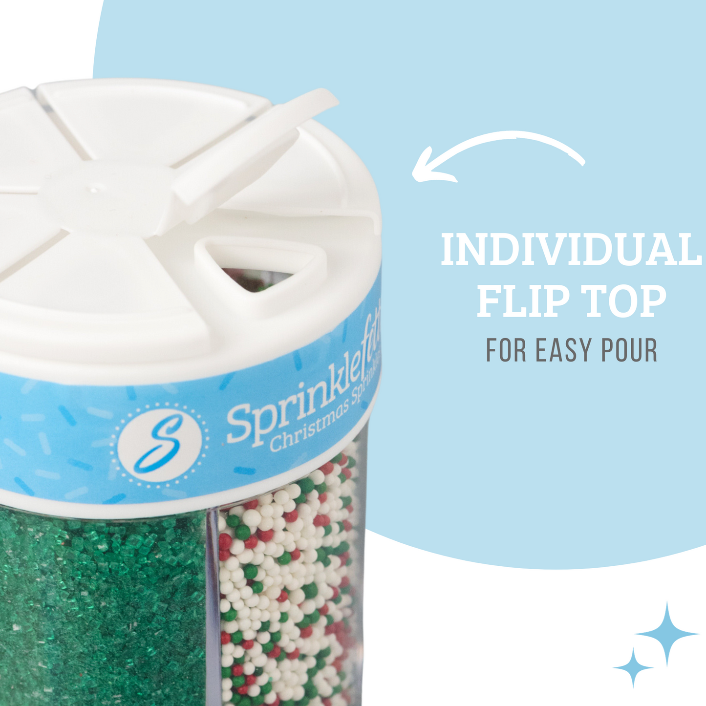 Christmas Sprinkle Jar - 6 Cell