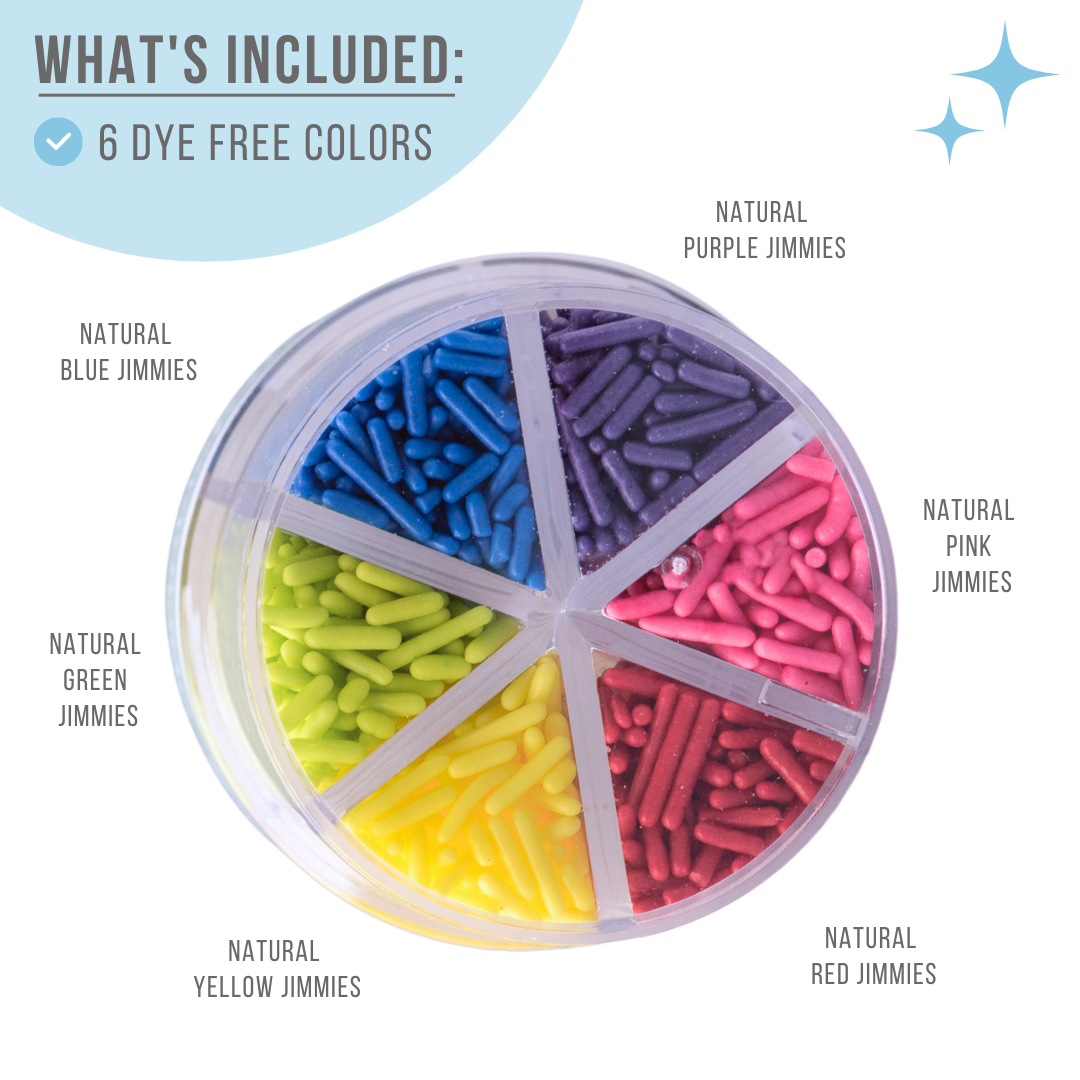 Natural Rainbow Sprinkle Jar - 6 Cell