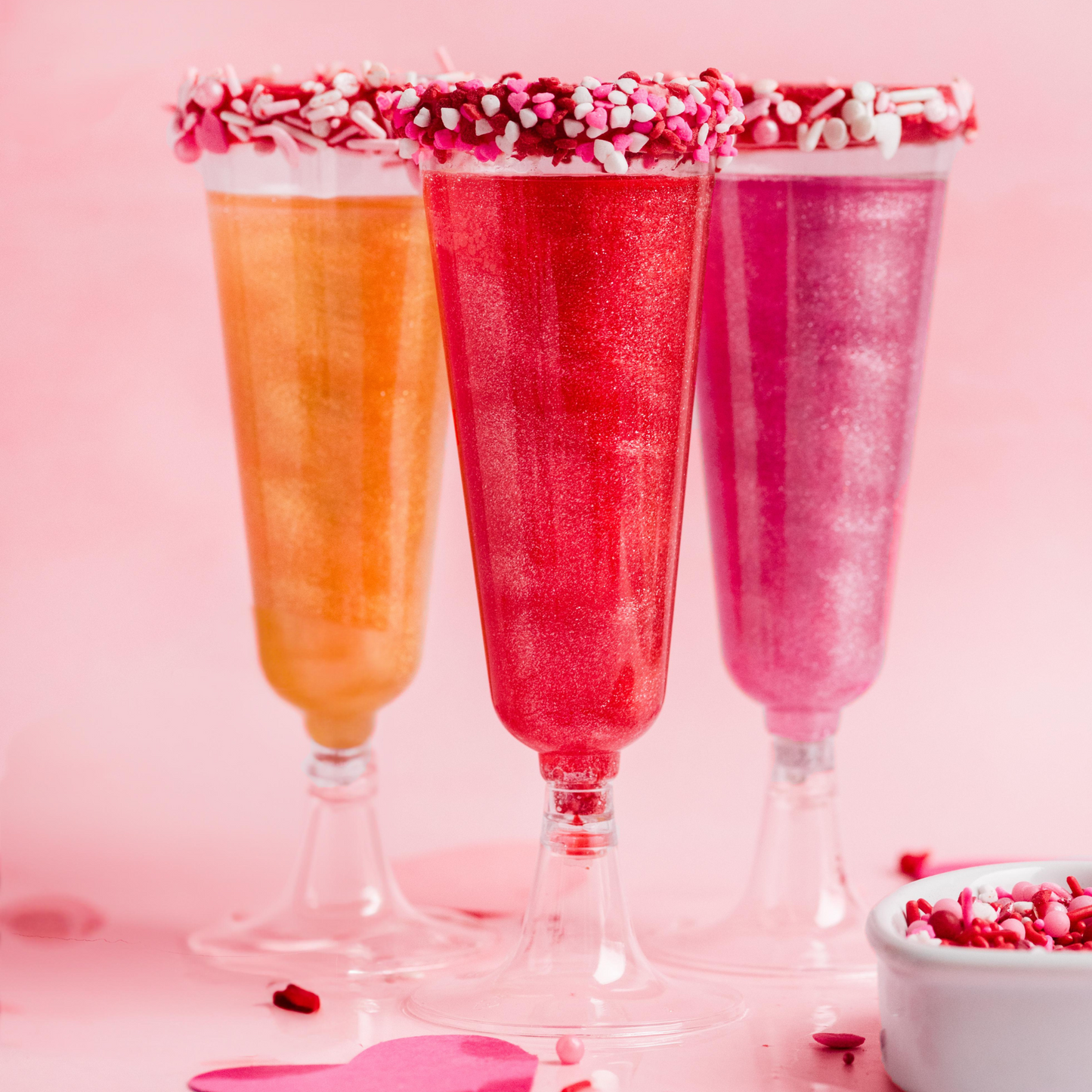 Edible Glitter 3 Pack - Pink, Red and Gold
