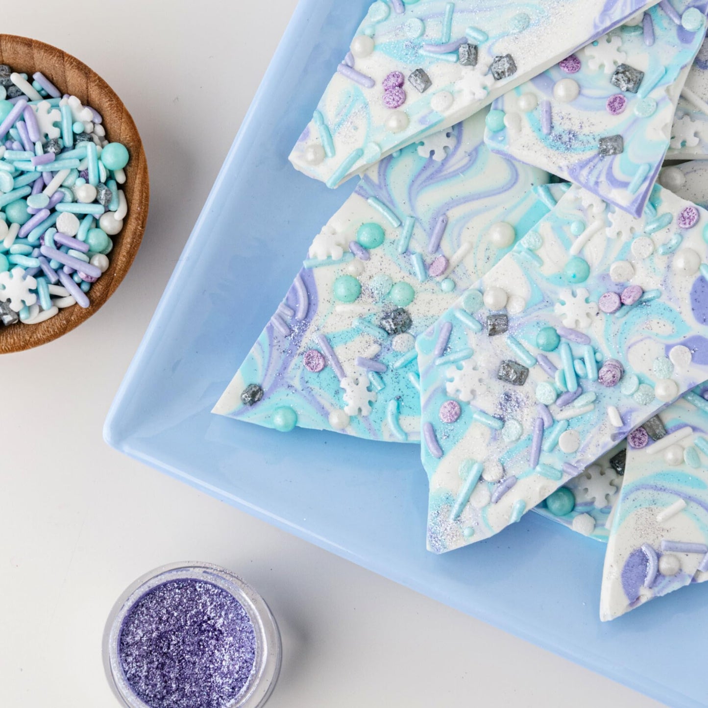 Sweets Indeed Christmas Spinkles, Snowflake Edible Sprinkle Mix, Perfect for Cake Decorations, Baking, Ice Cream, Cookies, Cupcake Topper