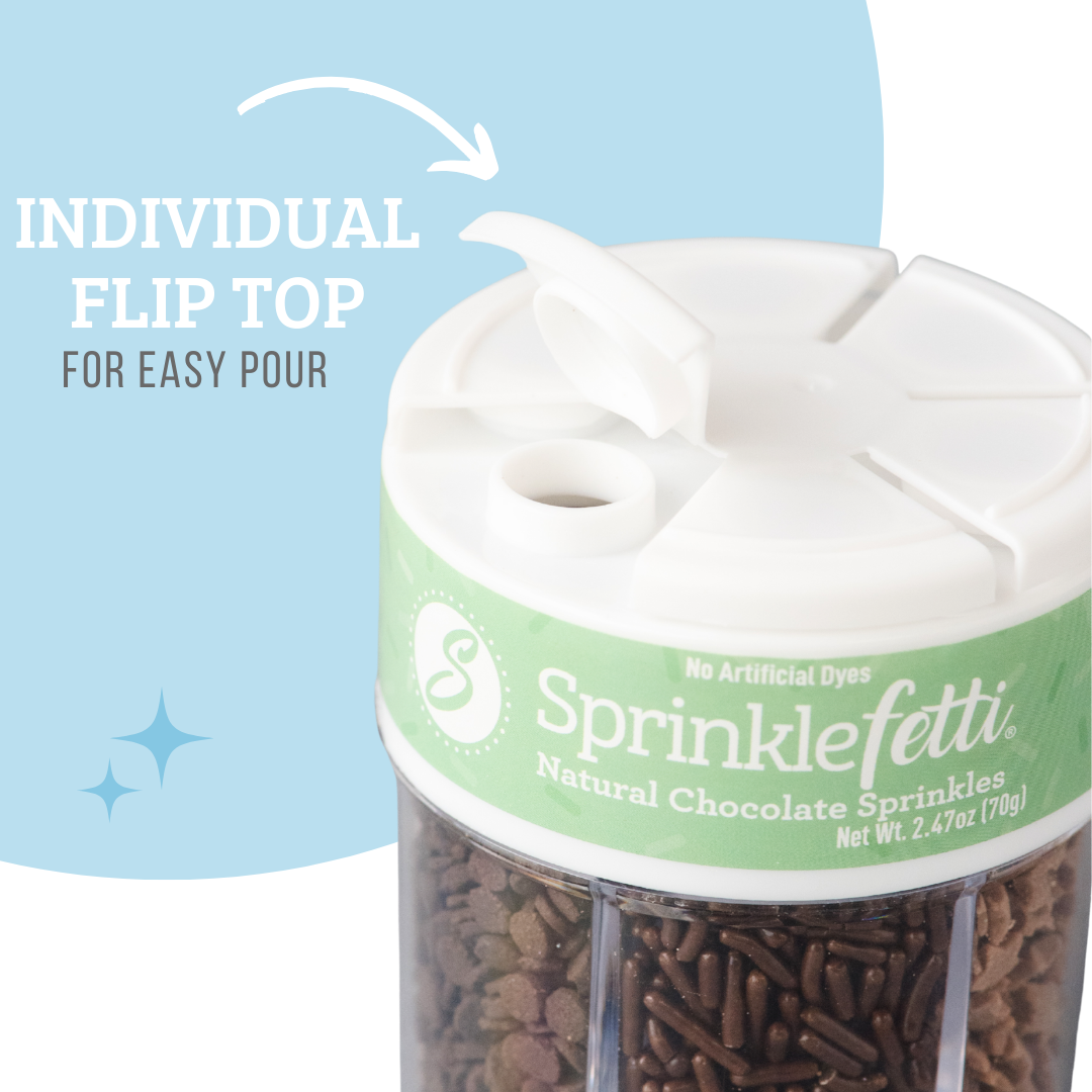 Chocolate Sprinkle Jar - 6 Cell - 2.75 ounces