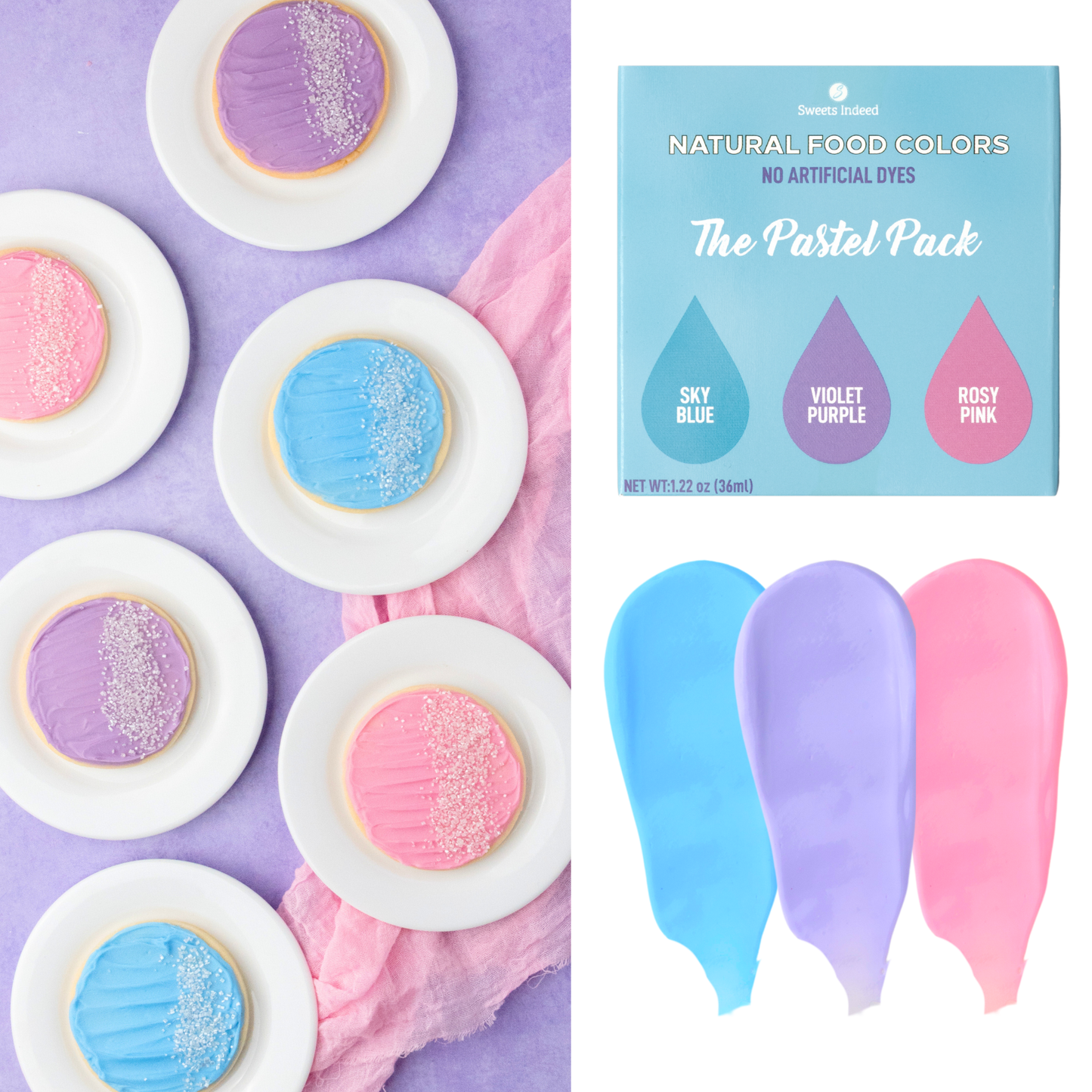 Natural Holiday Food Color 3 Pack