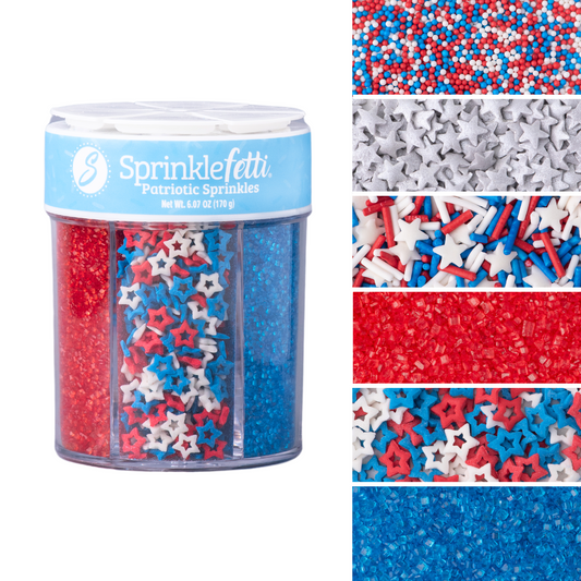 Patriotic Sprinkle Jar - 6 Cell