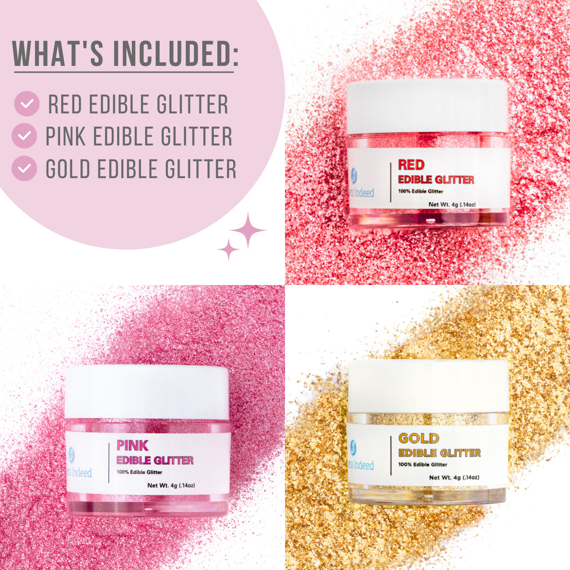 Pink Edible Glitter