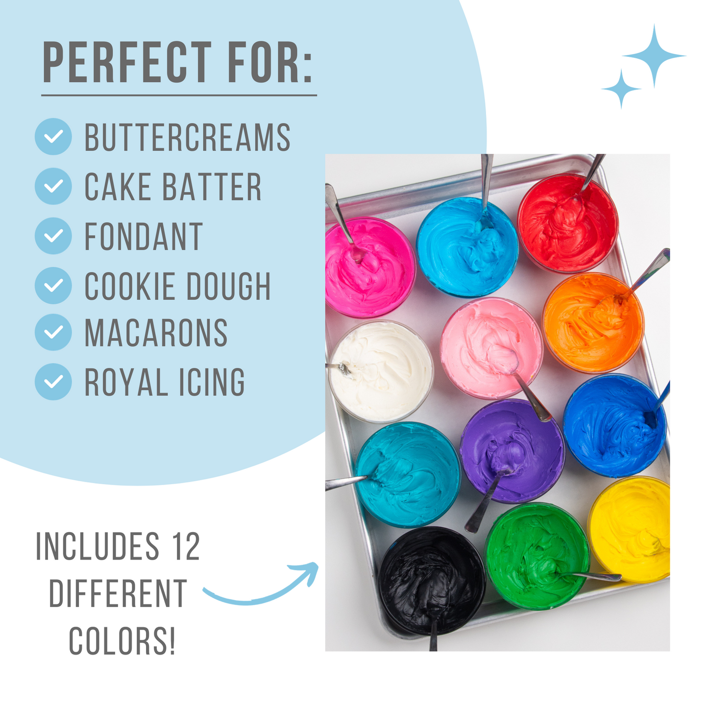 Gel Food Color - 12 Pack