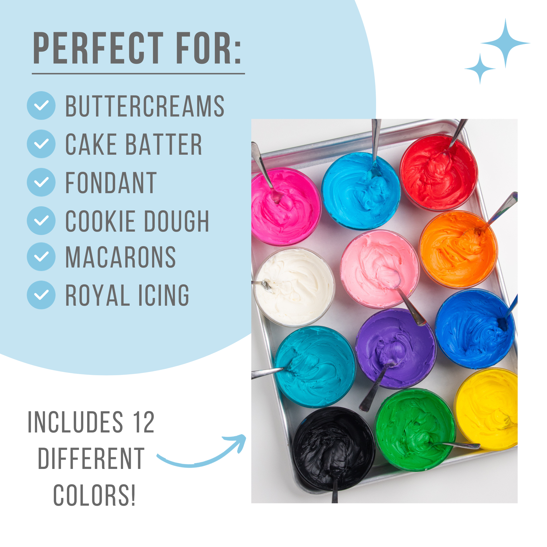 Welling 12 Colors 10ml Natural Ink Food Coloring Cake Pastries Cookies DIY  Craft Pigment 
