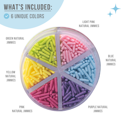 Dye Free Pastel Jimmies Sprinkle Jar | Mini 6 cell