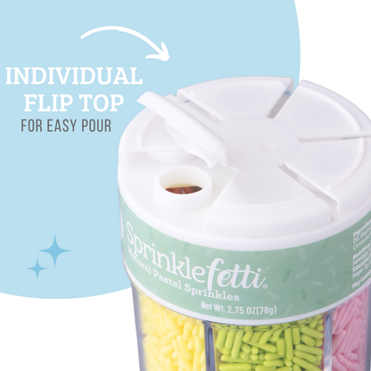 Dye Free Pastel Jimmies Sprinkle Jar | Mini 6 cell