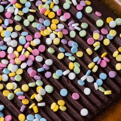 Sweets Indeed Natural Rainbow Sprinkles, Dye Free, Edible Sprinkle Mix, Perfect for Cake Decorations, Baking, Ice Cream, Cookies, Cupcake Topper