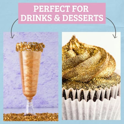 Sweets Indeed Edible Glitter, Perfect for Drinks, Cocktails, Beverages & Cake Decorating, Dessert Cake Topper, 4 grams, 3 Pack (Christmas) (Christmas)