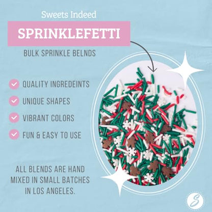 Sweets Indeed Sprinkles Bulk 10 ounce Edible Sprinkle Mix Perfect for Cake Decorations Baking Ice Cream Cookies Cupcake Topper
