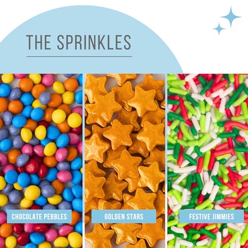 Sweets Indeed Holiday Cookie Decorating Kit plus Sprinkles Frosting Tubes nozzles 14.17 ounces Perfect for baking and cookie decoarting