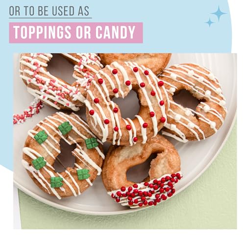Sweets Indeed Holiday Elf Candy Topper 4-Pack – Crumblefetti Candy Toppings for Ice Cream, Cupcakes, Hot Cocoa & Cookies | Fun Holiday Elf Treat for Christmas Baking, Gifts & Stocking Stuffers