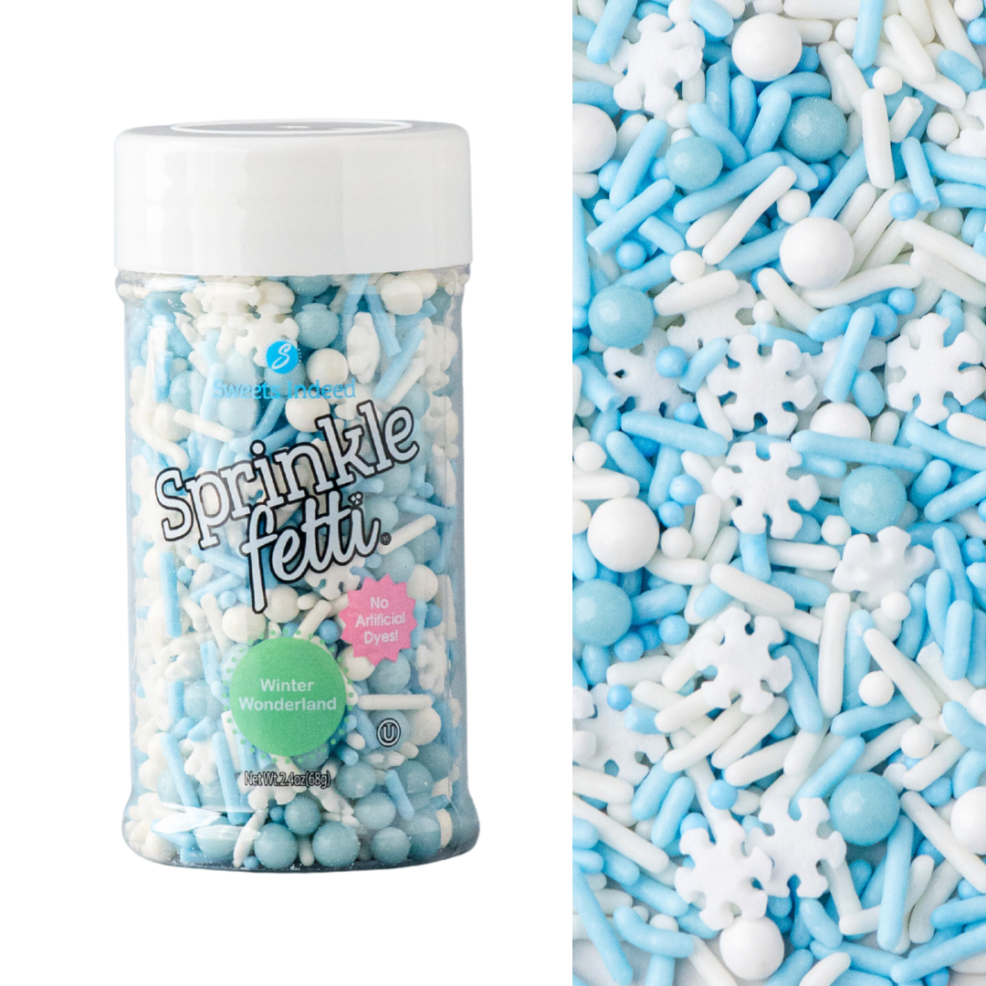 Sweets Indeed Dye Free Winter Sprinklefetti 2.4 ounces