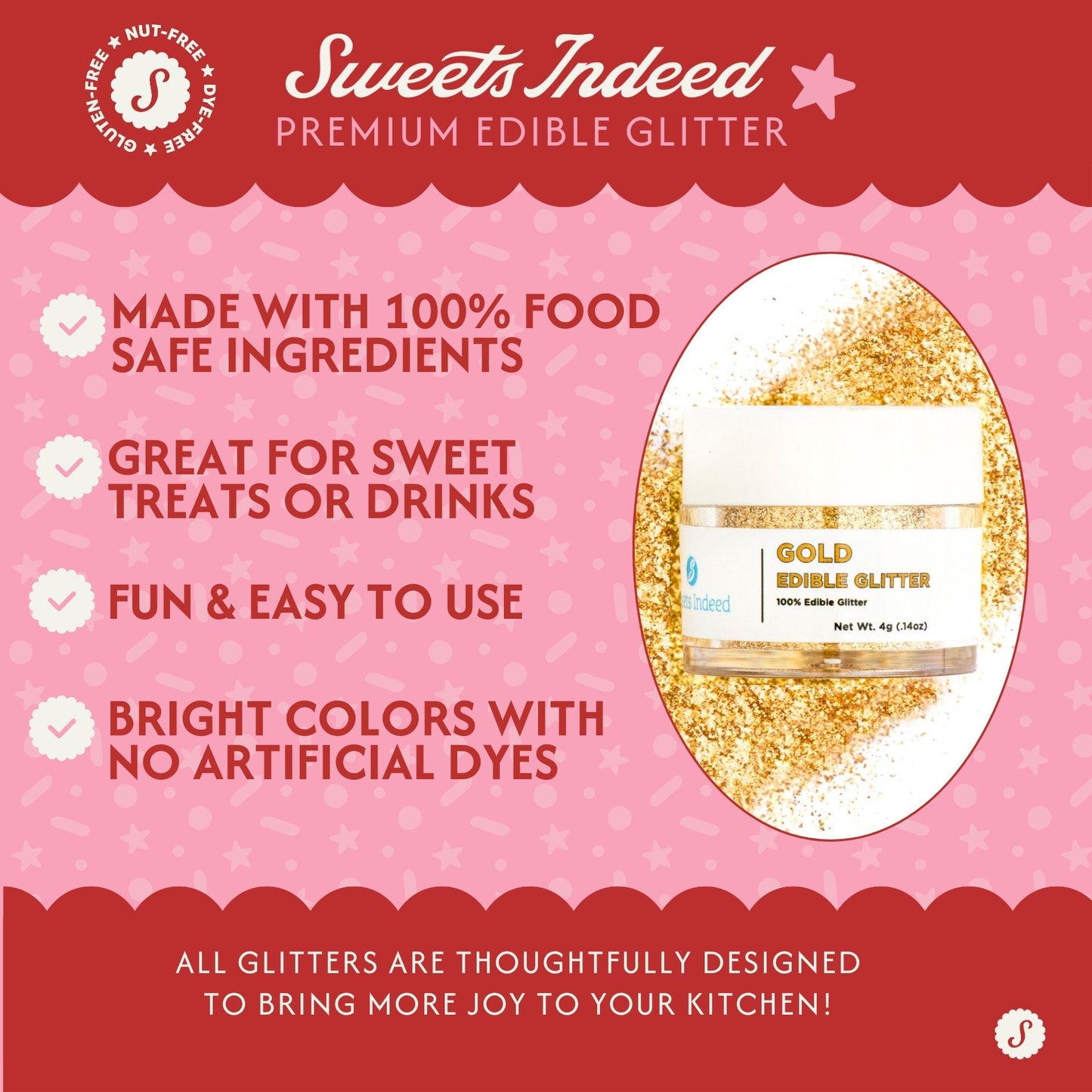 Gold Edible Glitter