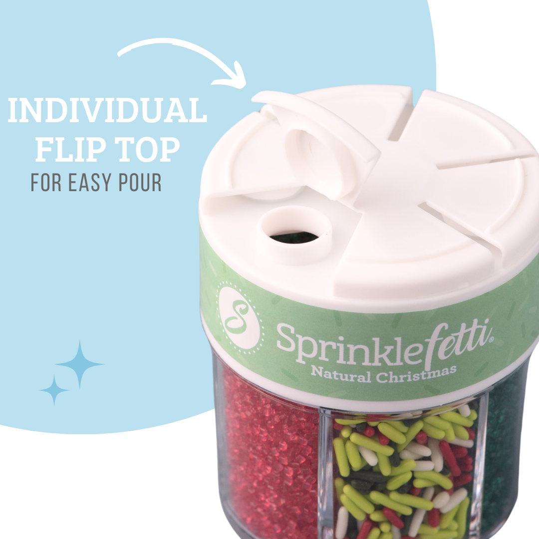 Natural Holiday Sprinkle Jar - 6 Cell