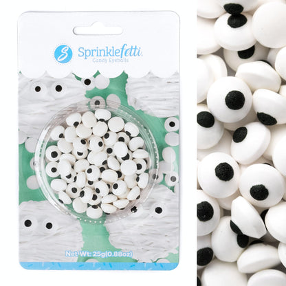 Sweets Indeed Candy Eyeballs – 0.88 oz Blister Pack – Edible Sugar Eyes for Halloween Cookies, Cupcakes, Cakes & Spooky Treats