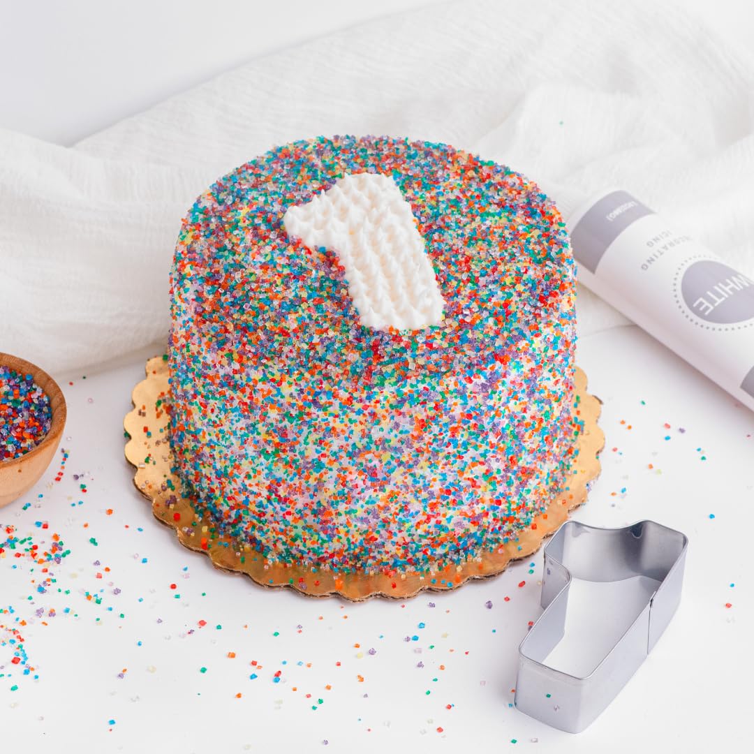 Sweets Indeed Birthday Smash Cake Kit Frosting Sprinkes Cookie Cutter Perfect for baking and cookie decoarting 6.63 ounces