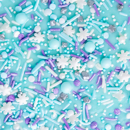 Sweets Indeed Christmas Spinkles, Snowflake Edible Sprinkle Mix, Perfect for Cake Decorations, Baking, Ice Cream, Cookies, Cupcake Topper