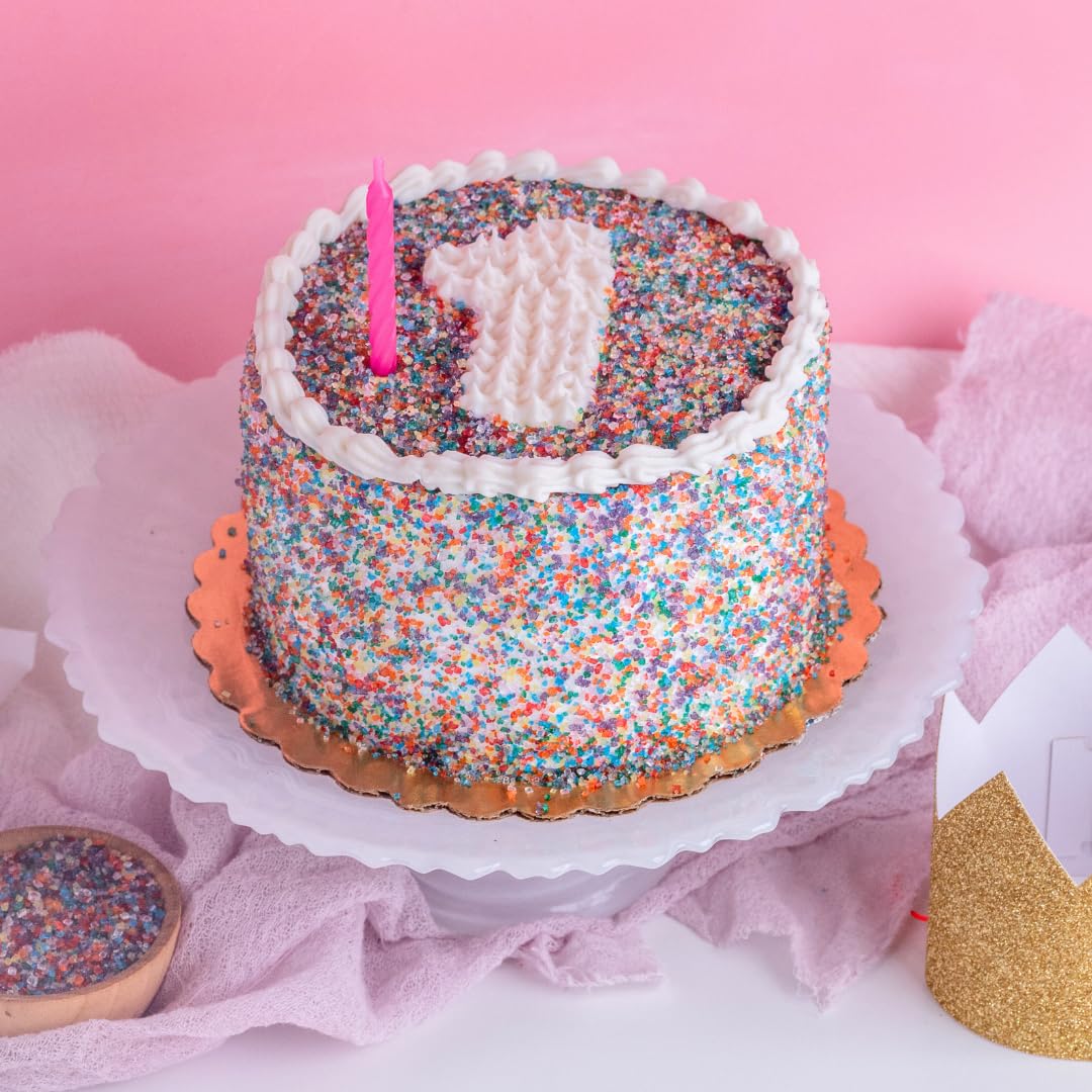Sweets Indeed Birthday Smash Cake Kit Frosting Sprinkes Cookie Cutter Perfect for baking and cookie decoarting 6.63 ounces