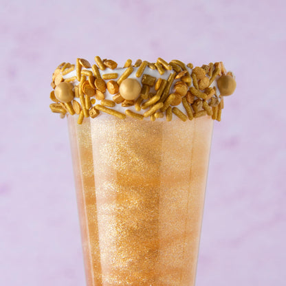 Sweets Indeed Edible Glitter, Perfect for Drinks, Cocktails, Beverages & Cake Decorating, Dessert Cake Topper, 4 grams, 3 Pack (Green/Gold)