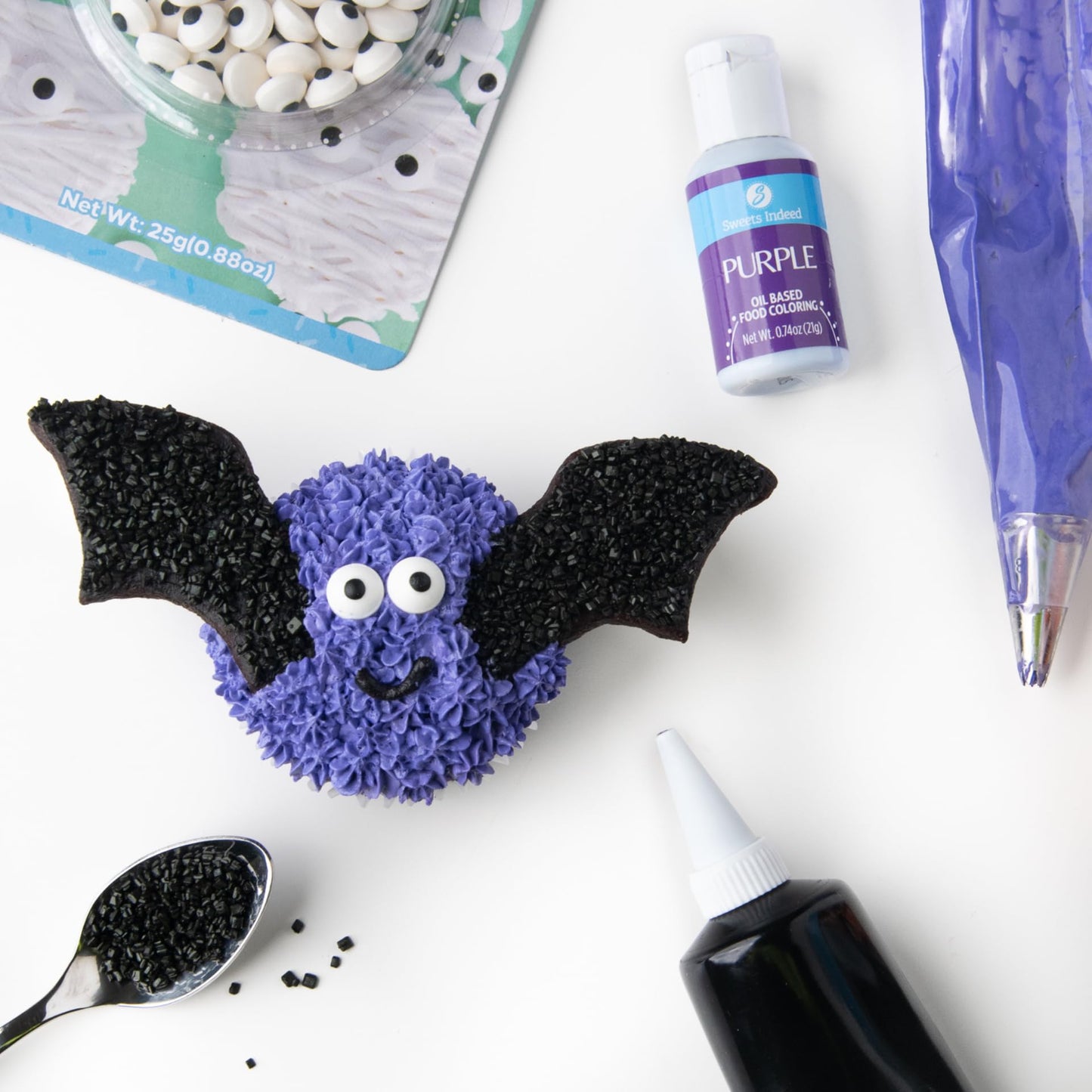 Sweets Indeed Candy Eyeballs – 0.88 oz Blister Pack – Edible Sugar Eyes for Halloween Cookies, Cupcakes, Cakes & Spooky Treats