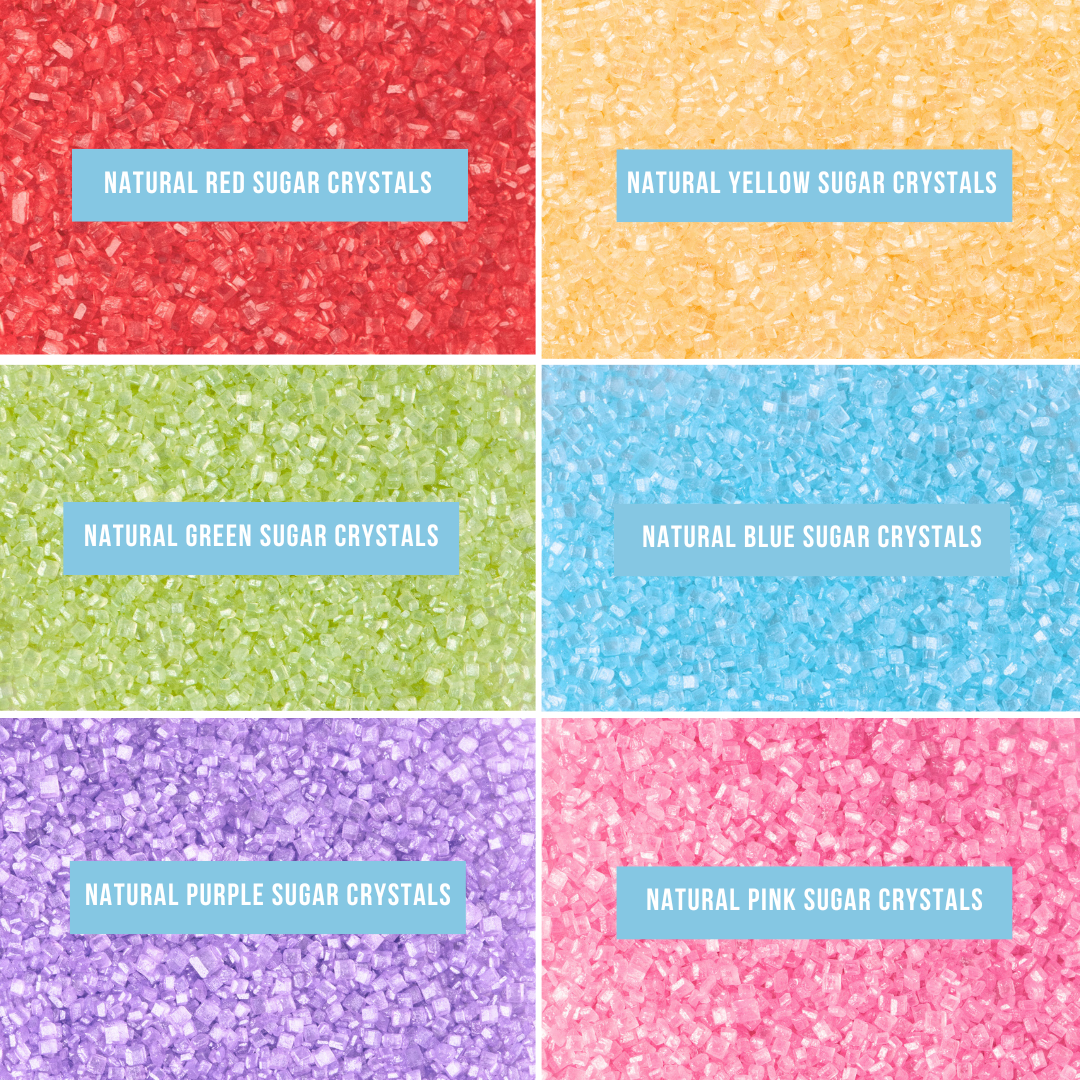 Natural Rainbow Sugar Sprinkle Jar - 6 Cell