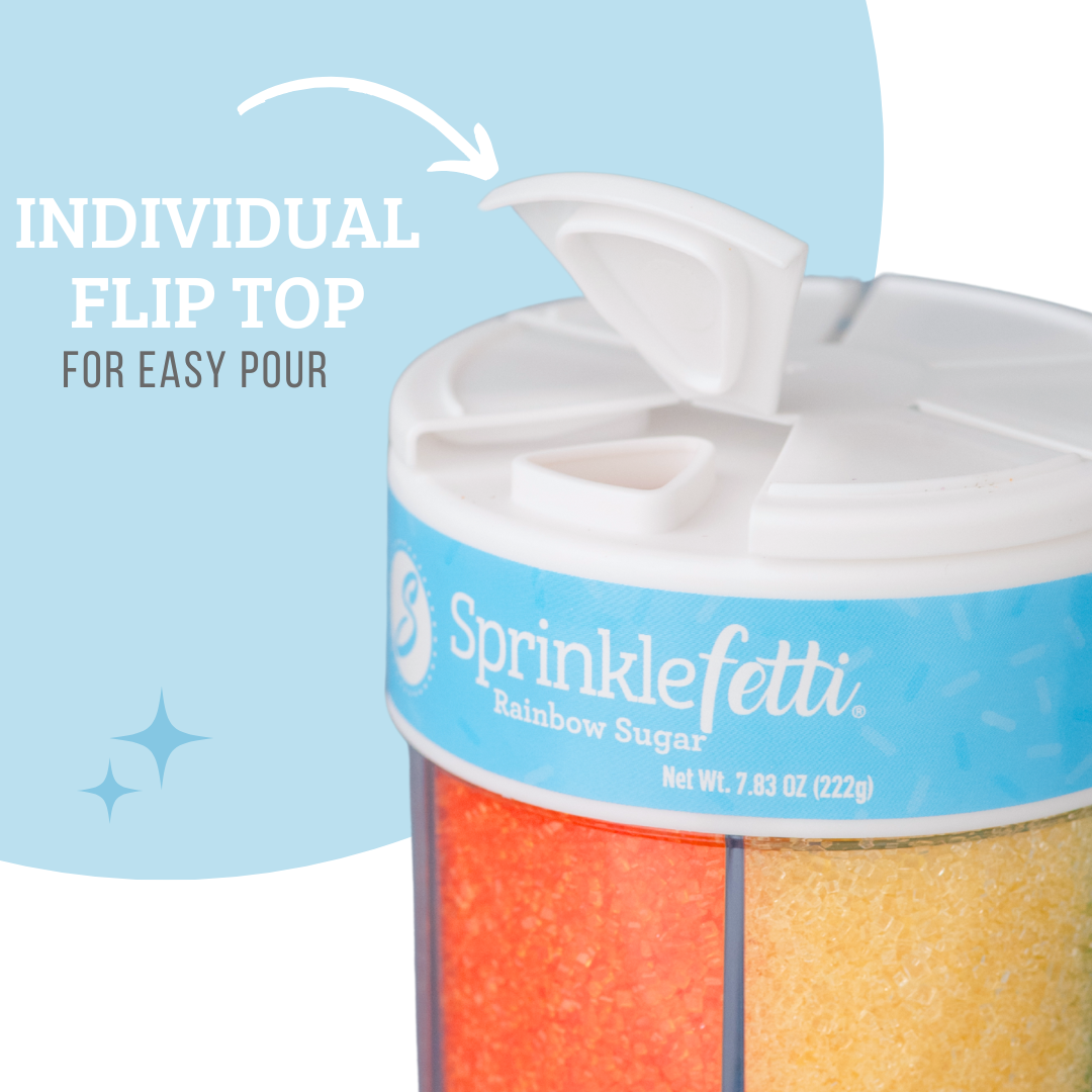 Rainbow Sugar Sprinkle Jar | 6 Cell