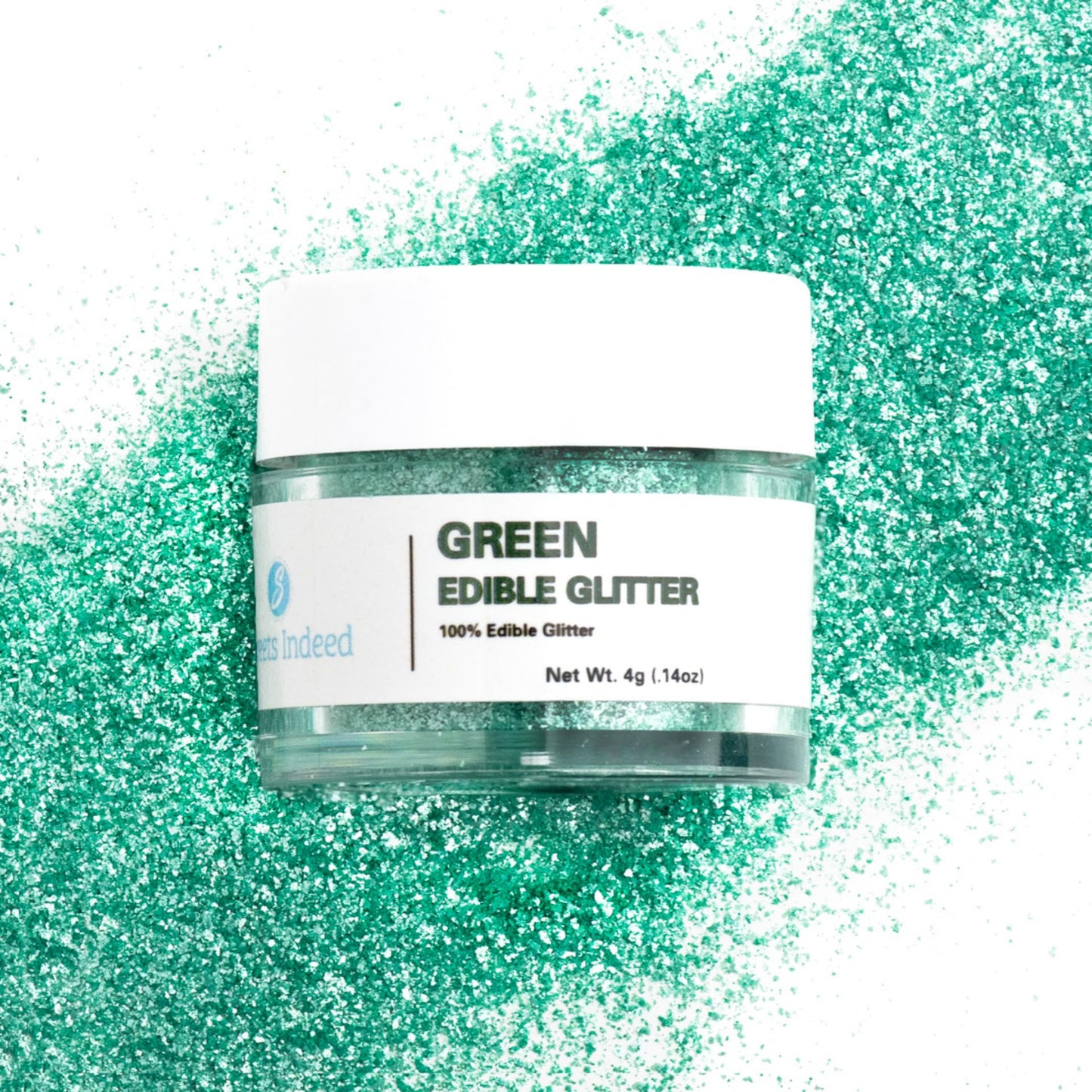 Sweets Indeed Edible Glitter, Perfect for Drinks, Cocktails, Beverages & Cake Decorating, Dessert Cake Topper, 4 grams, 3 Pack (Green/Gold)