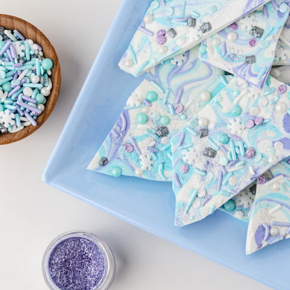 Sweets Indeed Christmas Spinkles, Snowflake Edible Sprinkle Mix, Perfect for Cake Decorations, Baking, Ice Cream, Cookies, Cupcake Topper