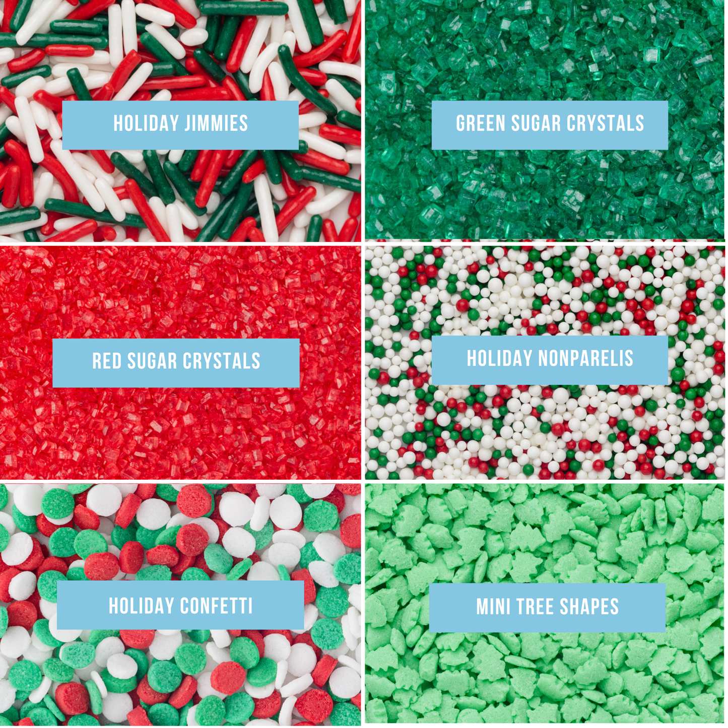 Christmas Sprinkle Jar - 6 Cell