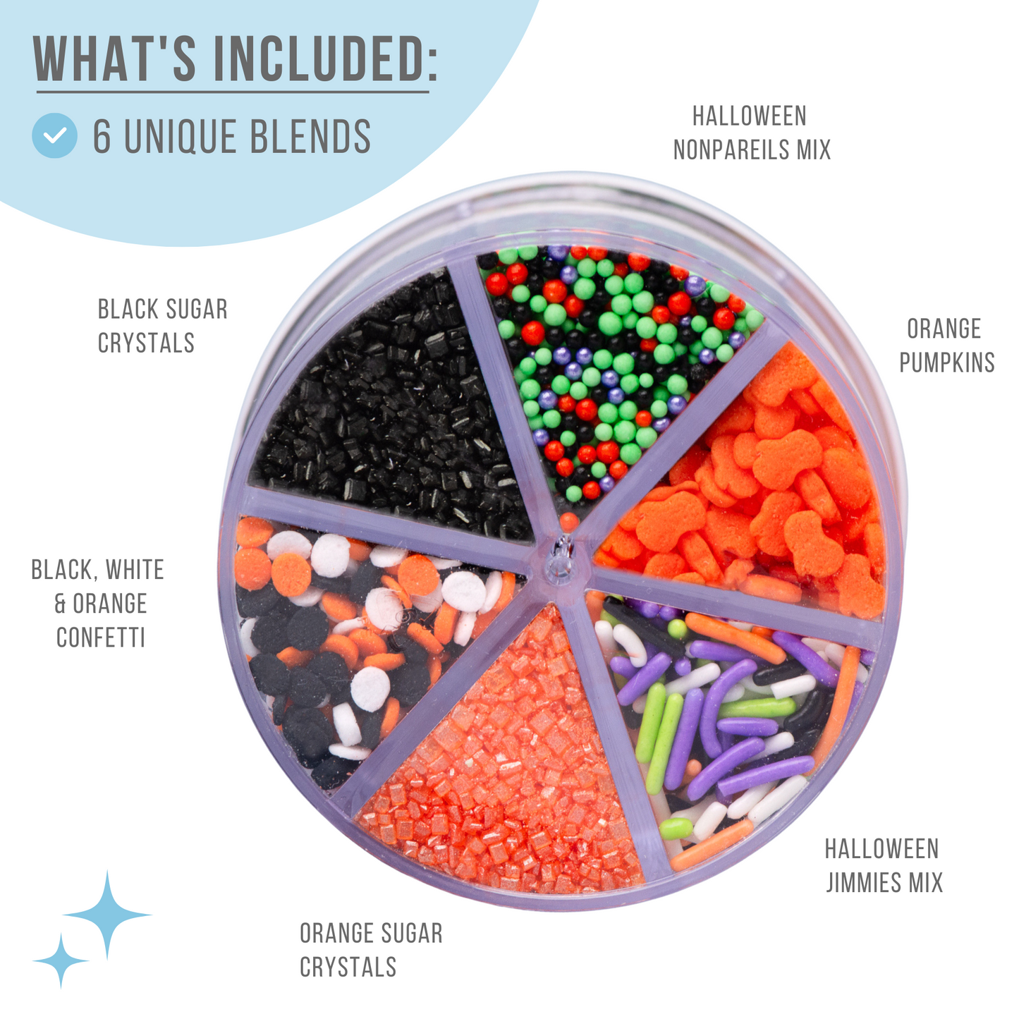 Halloween Sprinkle Jar - 6 Cell
